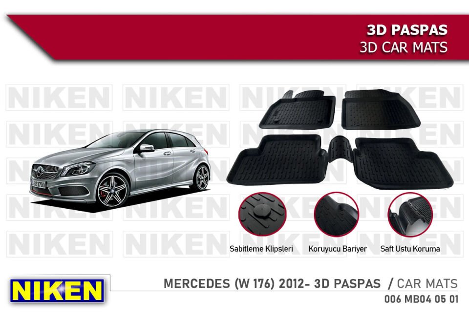 MERCEDES (W 176) A -Klasse 2012- 3D PASPAS