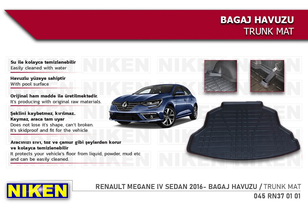 RENAULT MEGANE 4 SEDAN 2016- BAGAJ HAVUZU