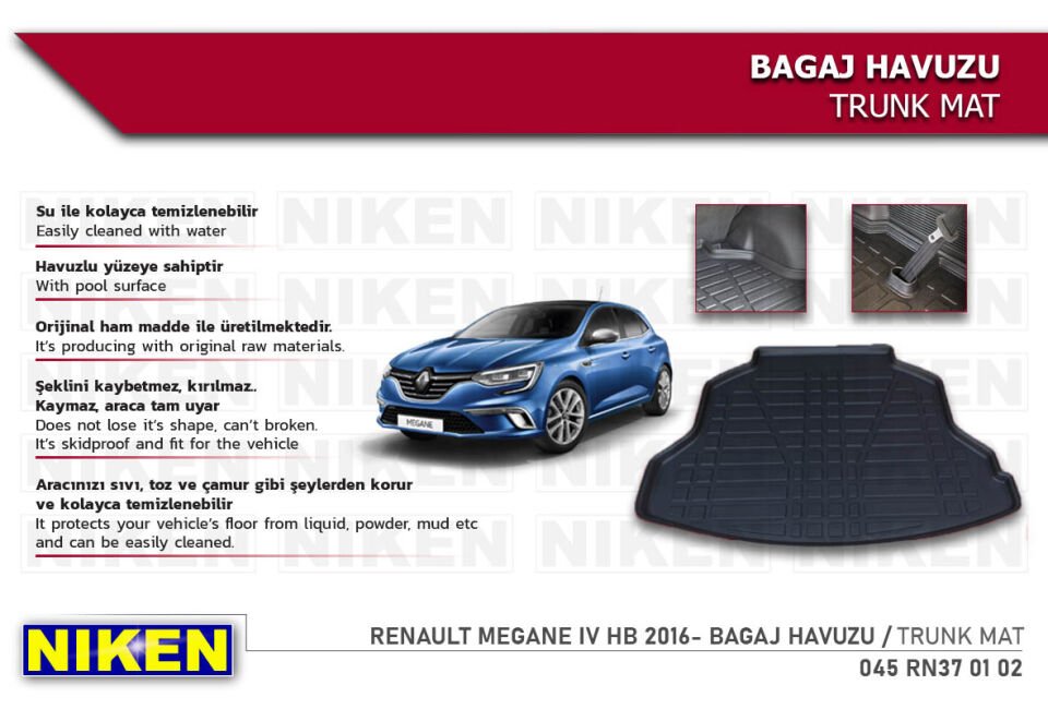 RENAULT MEGANE 4 HB 2016- BAGAJ HAVUZU