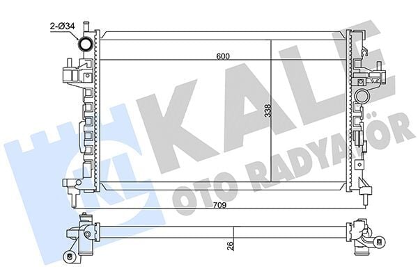 OPEL CORSA C COMBO C 04- SU RADYATÖRÜ 1300259 1300261 KALE