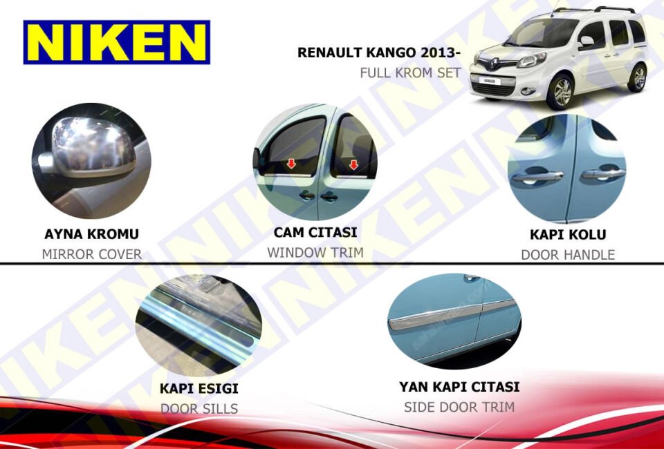 RENAULT KANGOO FULL KROM SET (2013-)