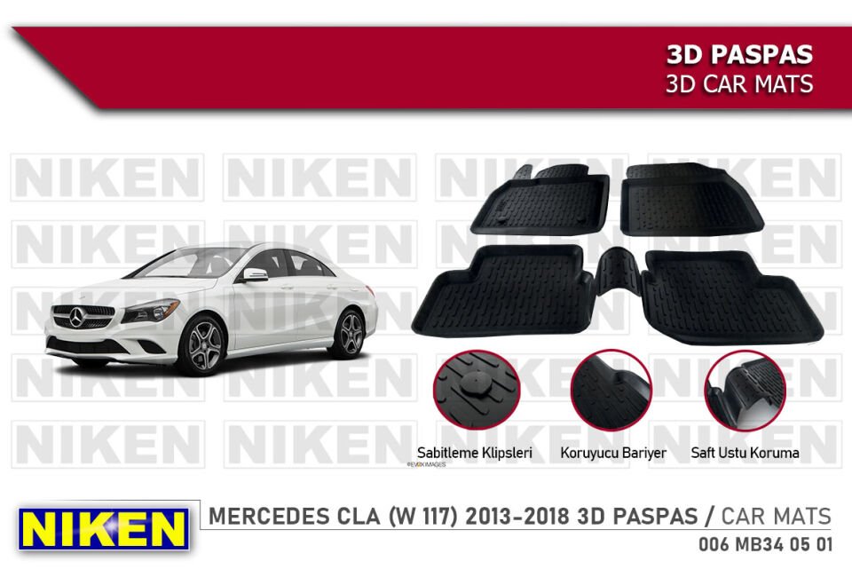 MERCEDES (W 117) CLA 2013-2018 3D PASPAS
