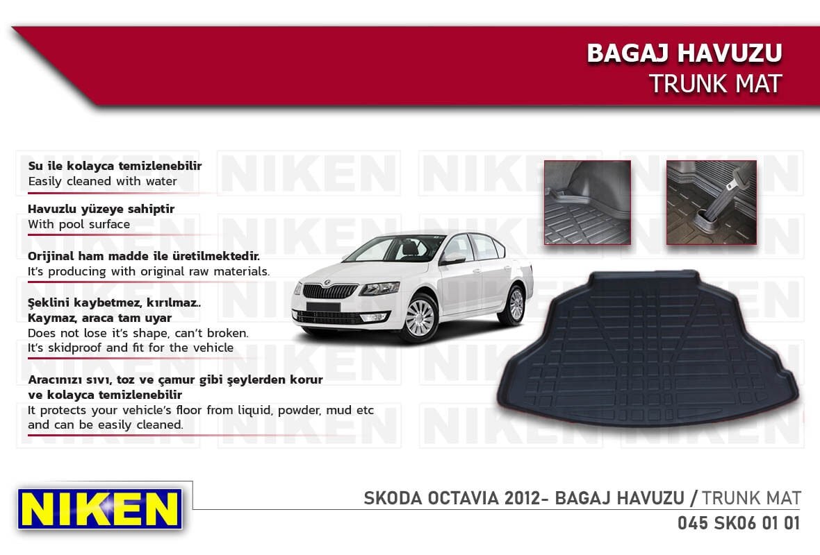SKODA OCTAVIA 2013-2020 SEDAN A6-A7 BAGAJ HAVUZU