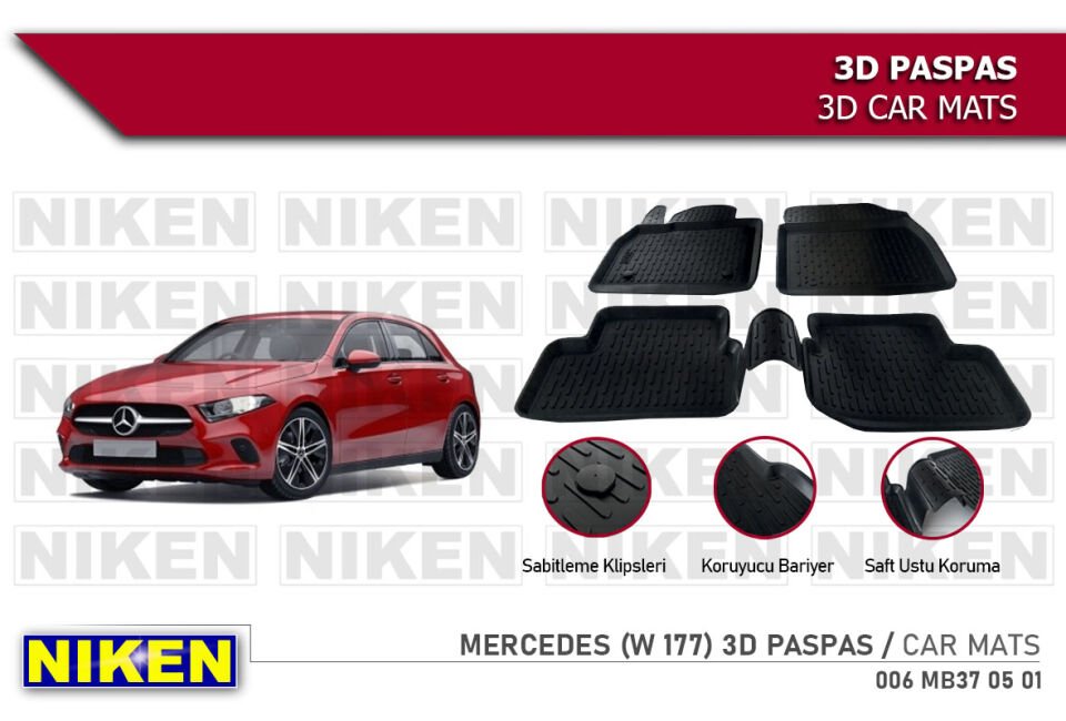 MERCEDES (W 177) A -Klasse 2019- 3D PASPAS