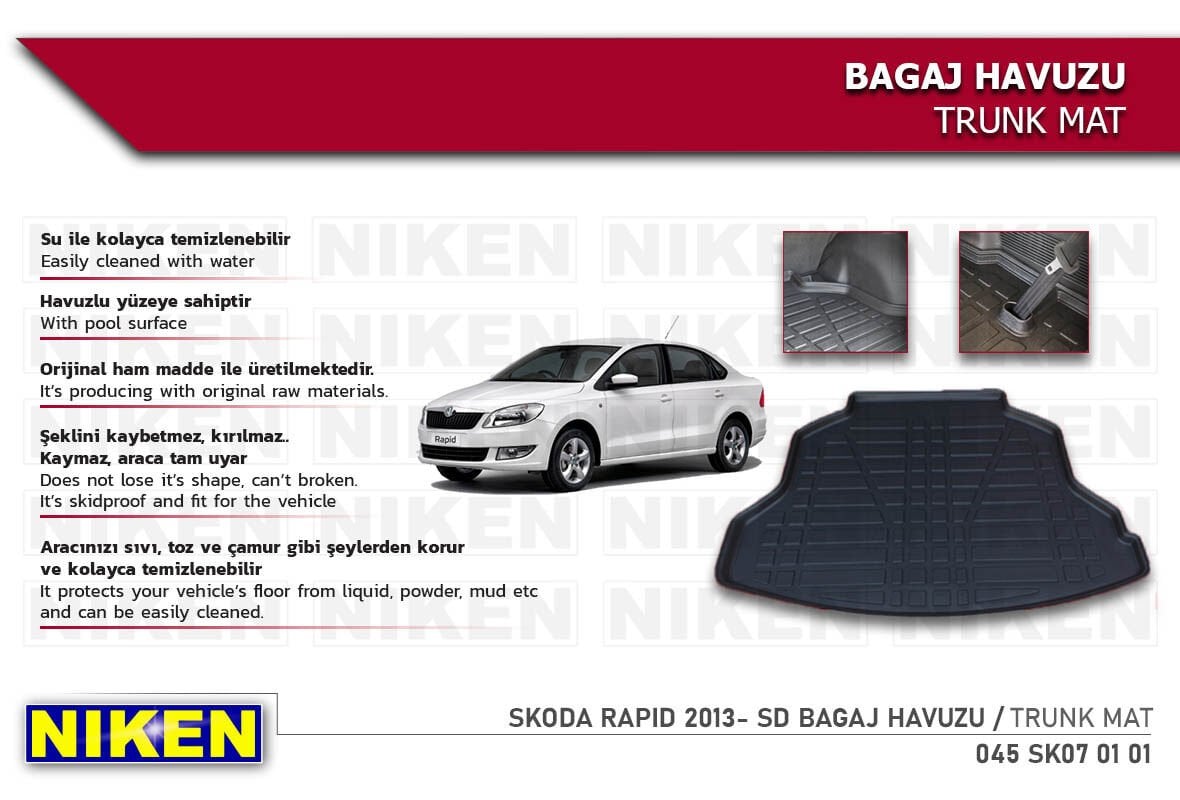 SKODA RAPID 2013- SD BAGAJ HAVUZU