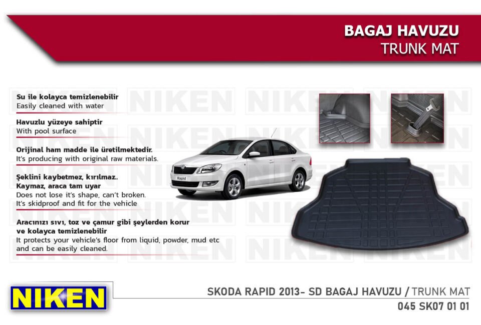 SKODA RAPID 2013- SD BAGAJ HAVUZU