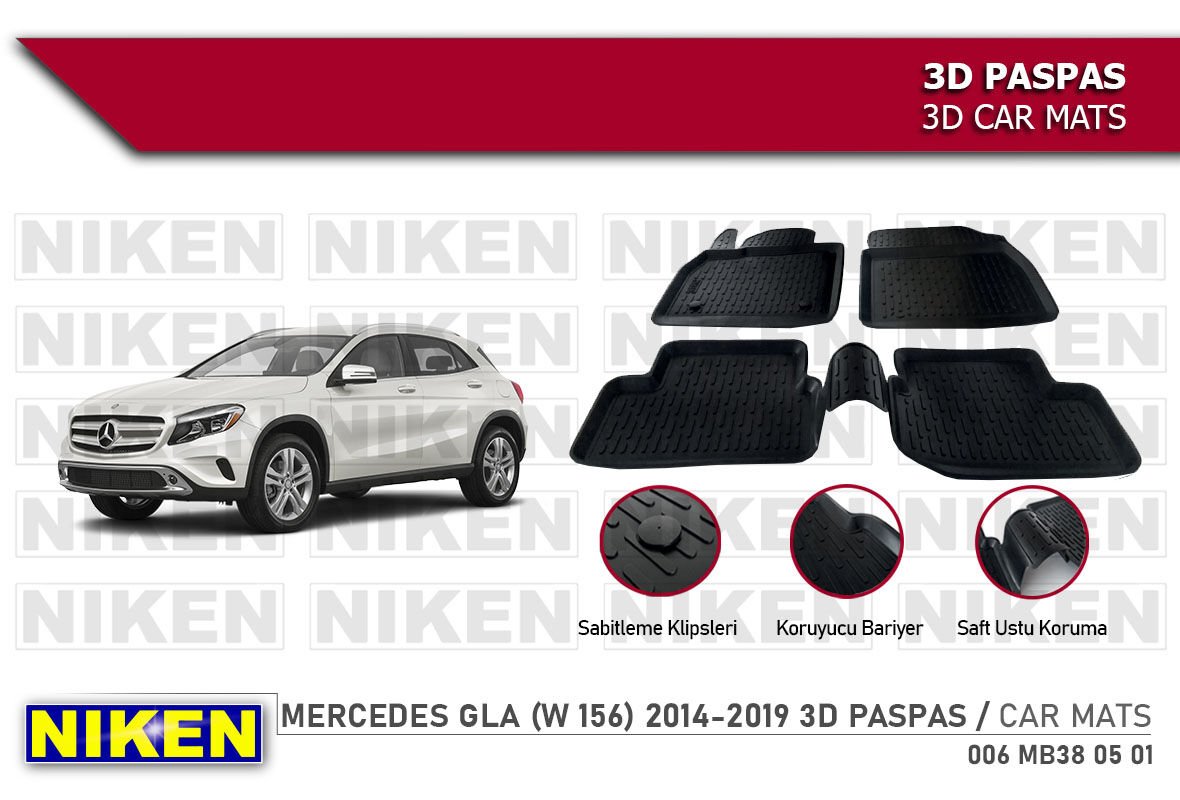 MERCEDES (W 156) GLA 2014-2019 3D PASPAS