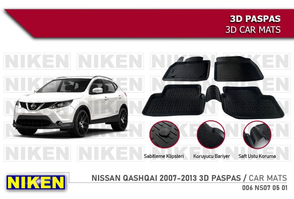 NISSAN QASHQAI 2014- 3D PASPAS