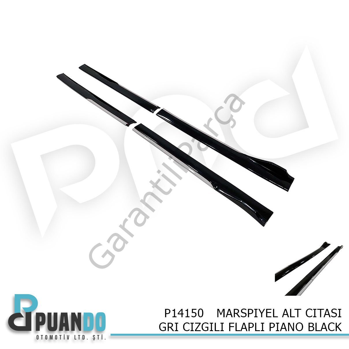 MARSPIYEL ALT CITASI GRI CIZGILI FLAPLI PIANO BLAC