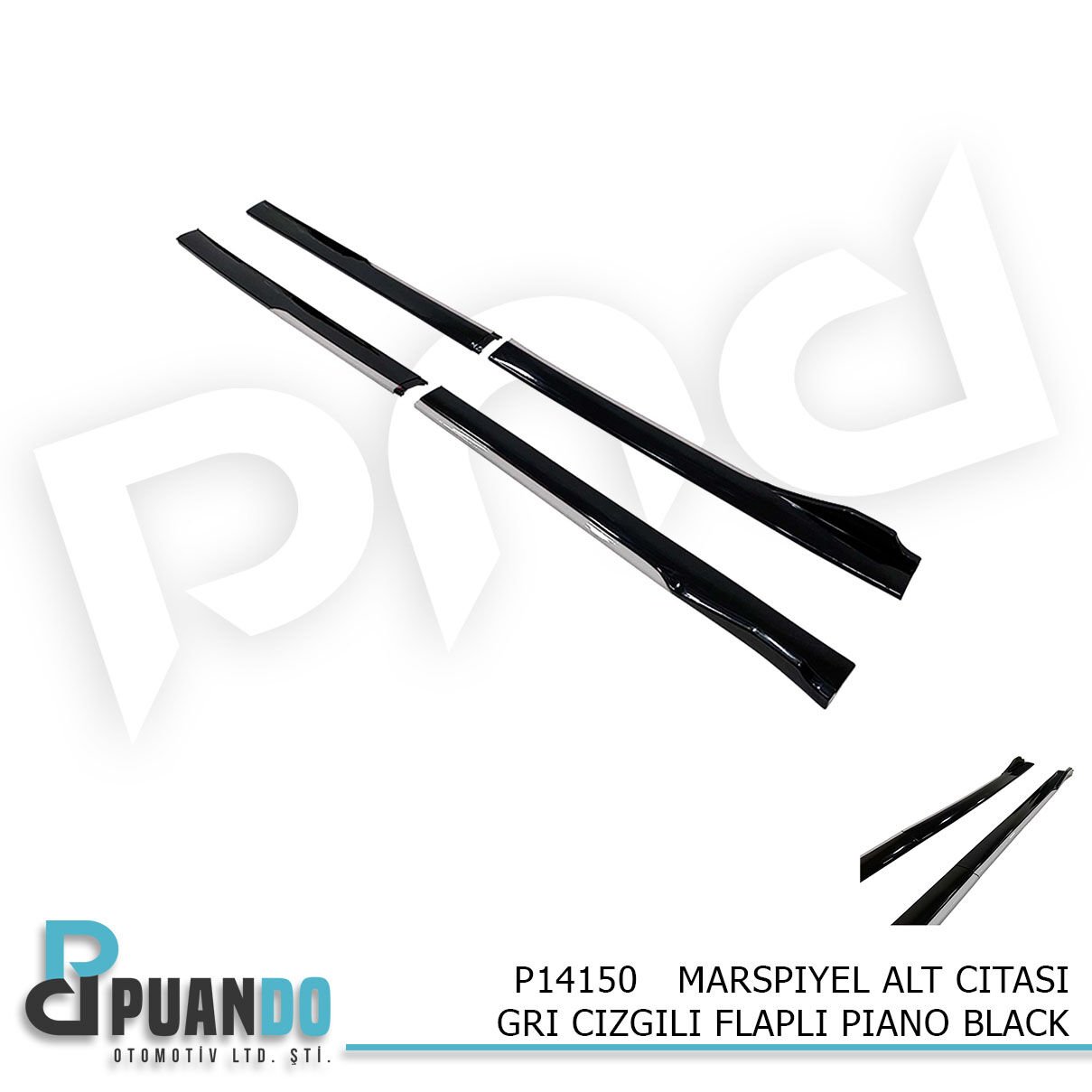 MARSPIYEL ALT CITASI GRI CIZGILI FLAPLI PIANO BLAC