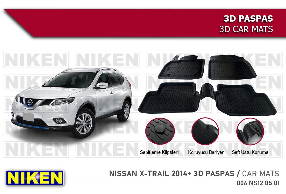 NISSAN X-TRAIL 2014- 3D PASPAS