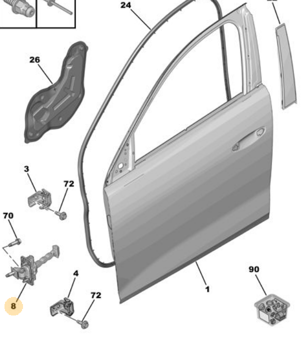 PEUGEOT 308 (P5) 2021- ÖN KAPI GERGISI OE-PSA
