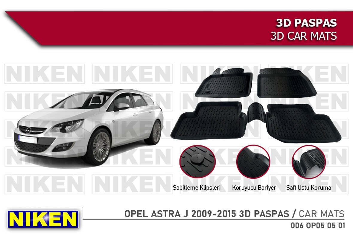 OPEL ASTRA J 2009-2015 3D PASPAS