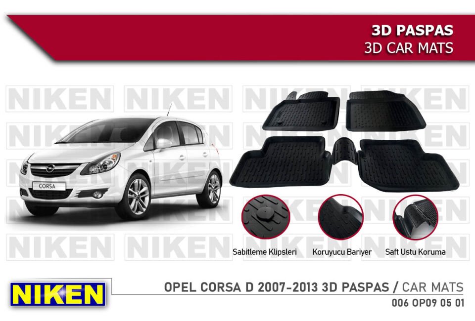 OPEL CORSA D 2007-2013 3D PASPAS