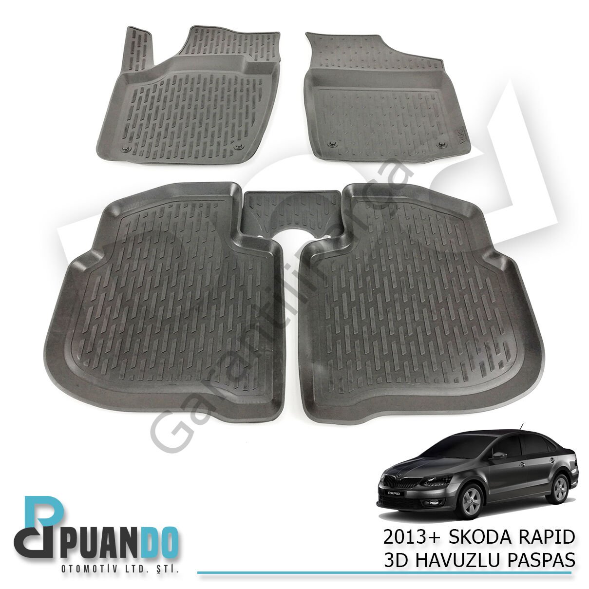 2013+ SKODA RAPID 3D HAVUZLU PASPAS