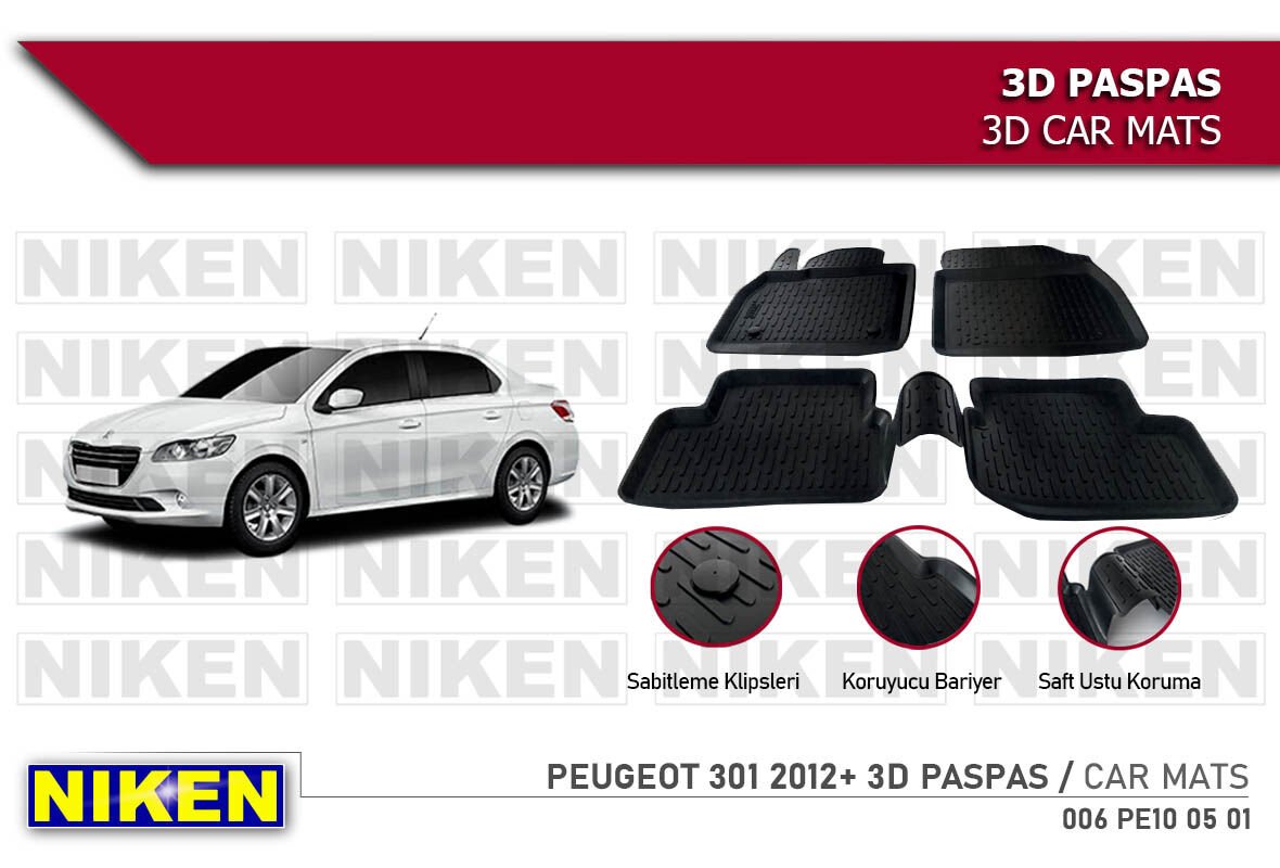 PEUGEOT 301 2012- 3D PASPAS