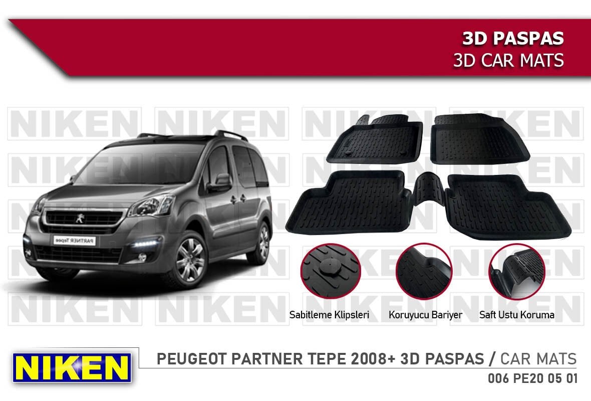 PEUGEOT PARTNER TEPE 2008- 3D PASPAS
