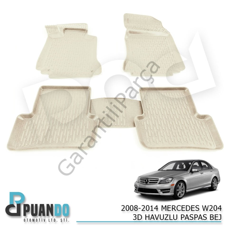 2008-2014 MERCEDES W204 3D HAVUZLU PASPAS BEJ