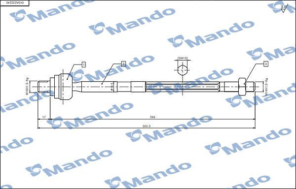 KIA SEPHIA 93-97 ROT MILI 0K20332240 MANDO
