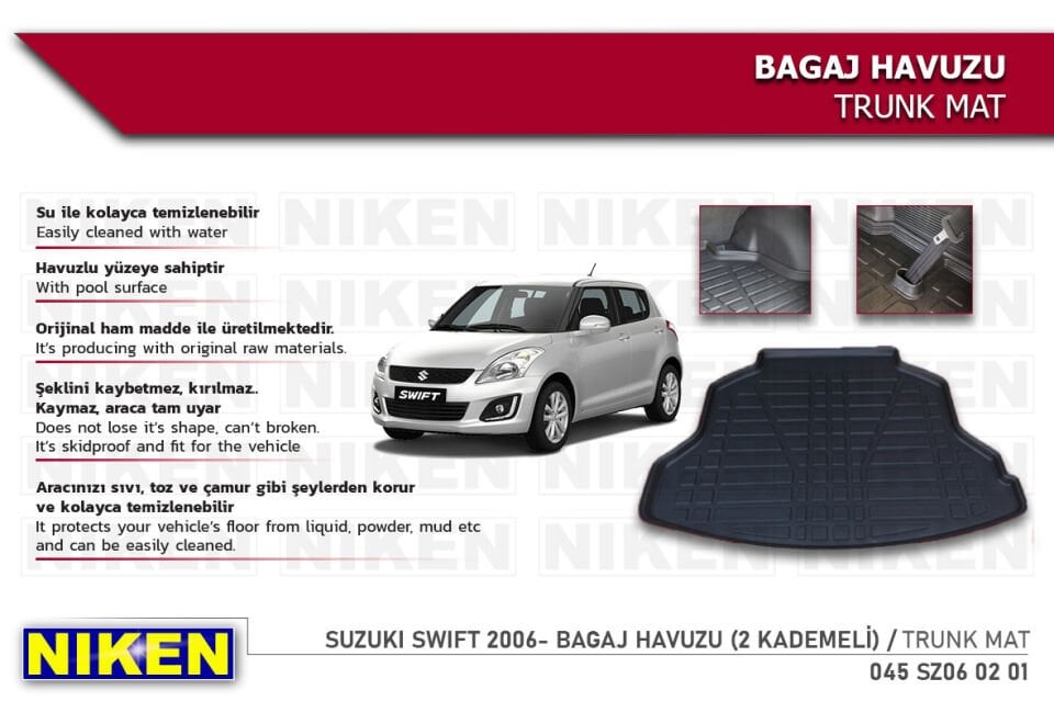 SUZUKI SWIFT 2006- BAGAJ HAVUZU (2 KADEMELİ)
