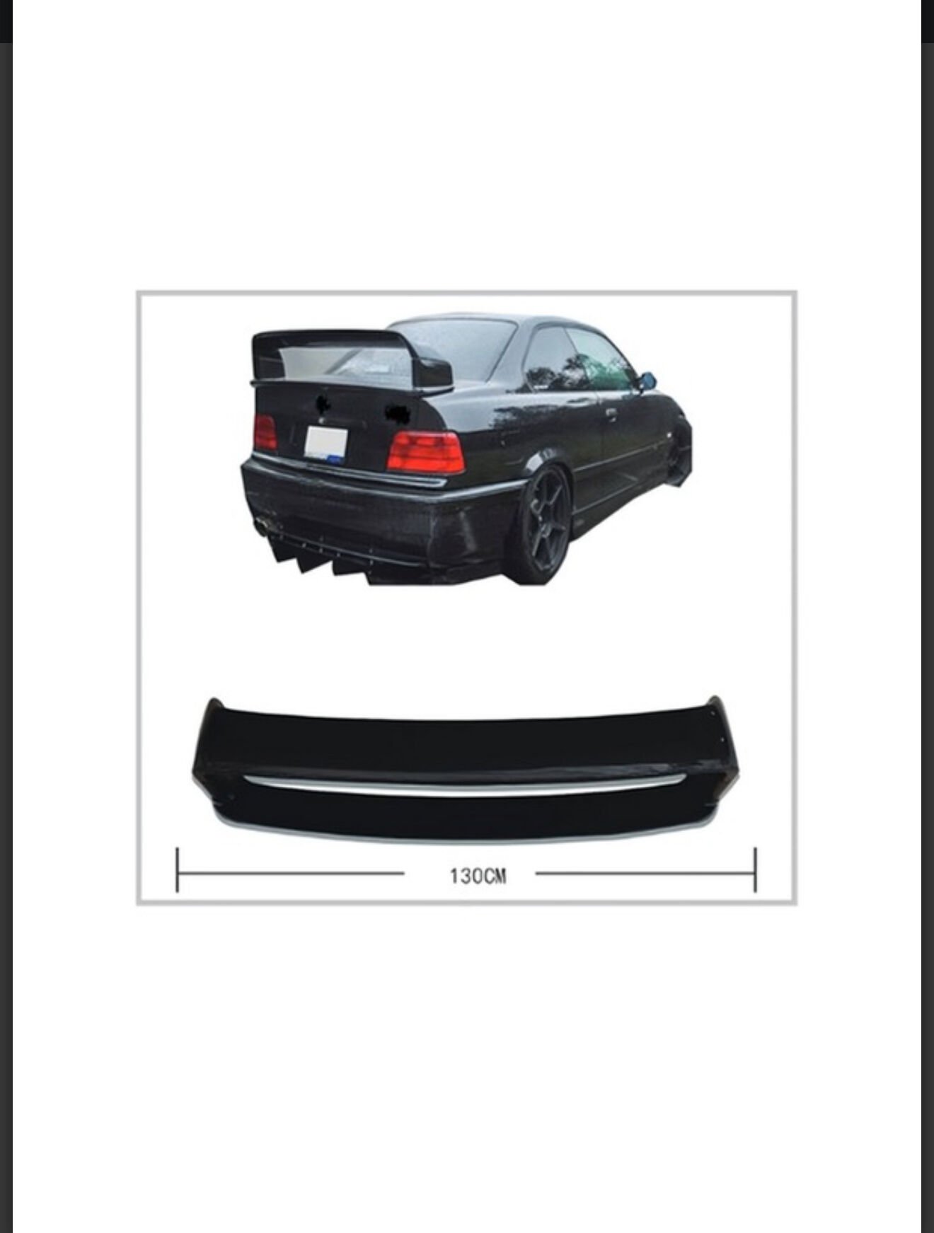 SPOYLER PLASTİK ABS BMW E36 ÇİFT KAT