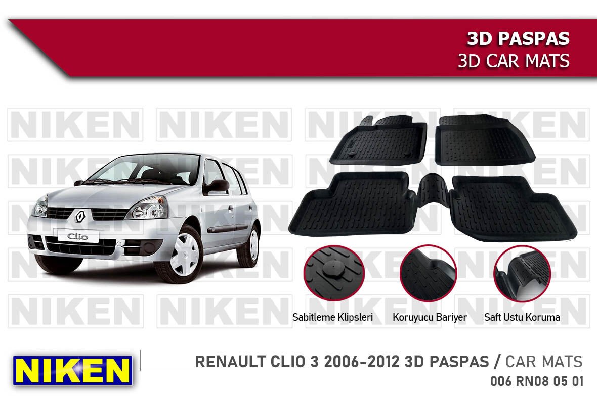 RENAULT CLIO 3 2006-2012 3D PASPAS