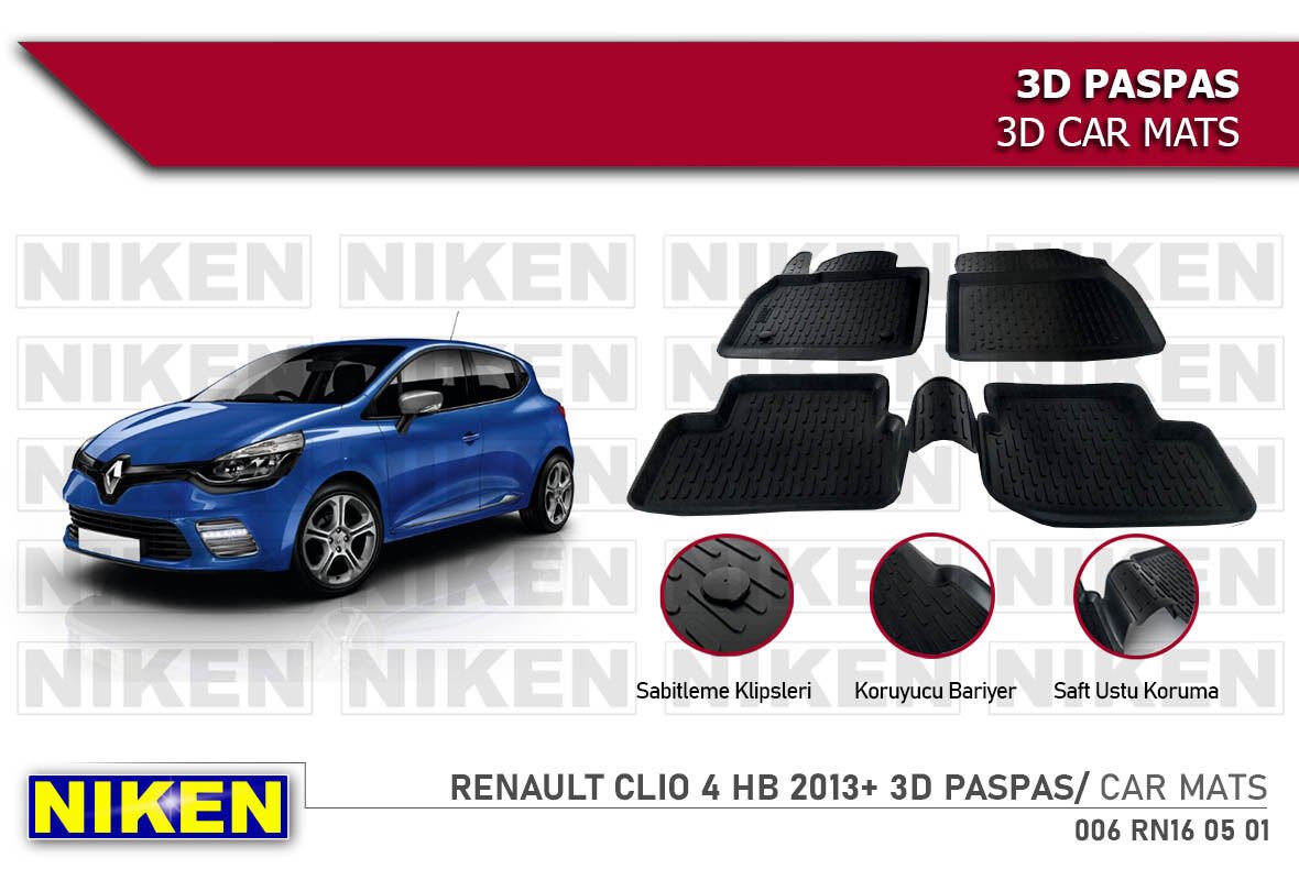 RENAULT CLIO 4 HB 2013- 3D PASPAS
