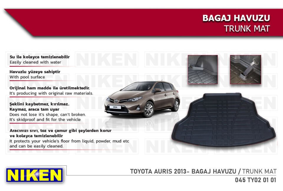 TOYOTA AURIS 2013- BAGAJ HAVUZU