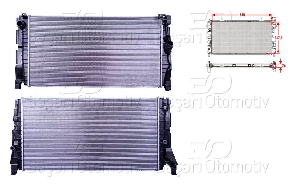BMW F40-F44 MINI F54-F55-F56-F57-F59 14- SU RADYATÖRÜ 17118645783 KALE