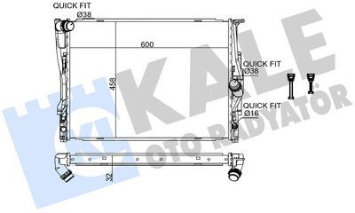 BMW E81-E82-E87-E88-E90-E91-E92-E93-X1 E84 SU RADYATÖRÜ 17117553111