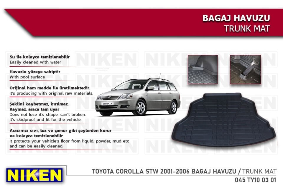 TOYOTA COROLLA STW 2001-2006 BAGAJ HAVUZU