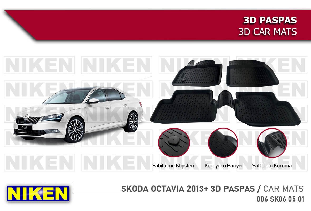 SKODA OCTAVIA 2013- 3D PASPAS