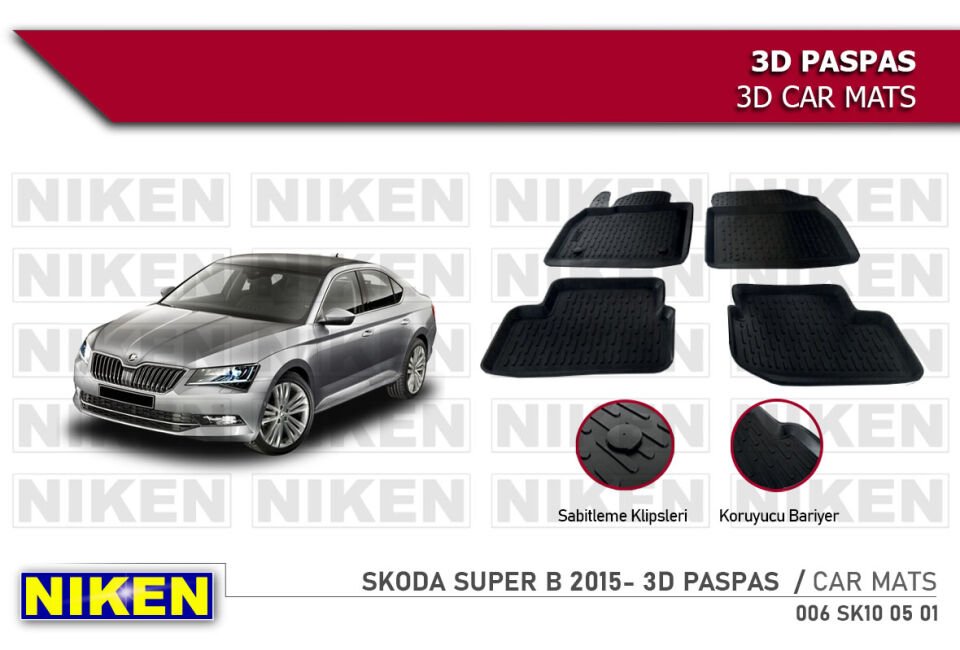 SKODA SUPER B 2015- 3D PASPAS