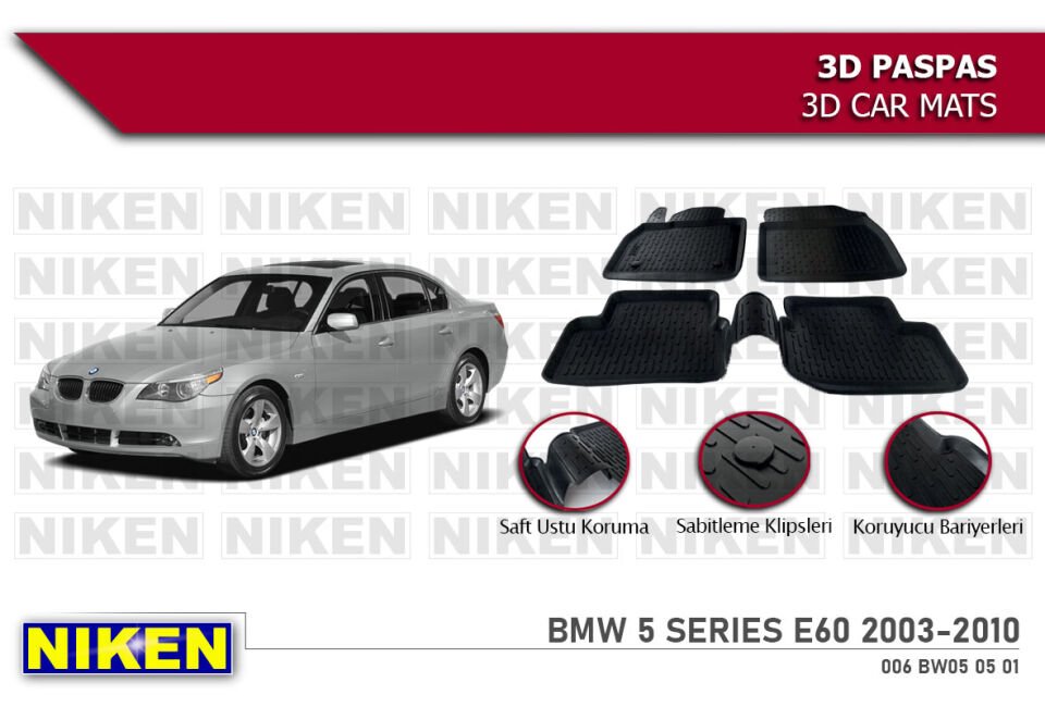 BMW 5 SERIES E60 2003-2010 3D PASPAS