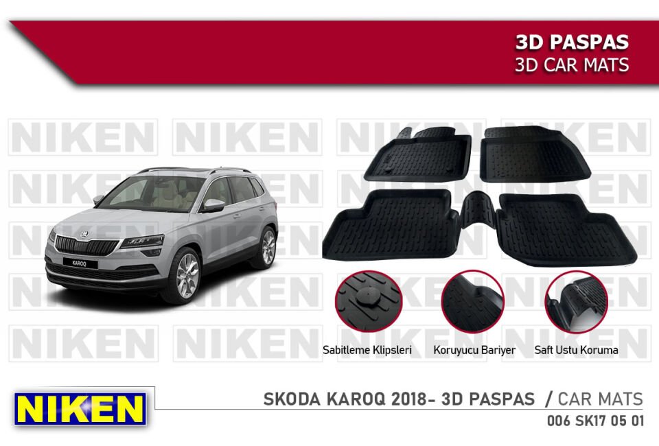 SKODA KAROQ 2018- 3D PASPAS
