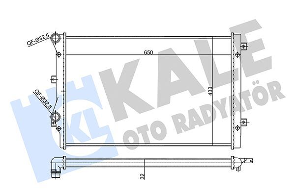 VOLKSWAGEN GOLF5-GOLF6-JETTA-PASSAT-A3-LEON 04-13 SU RADYATÖRÜ 1K0121253L KALE