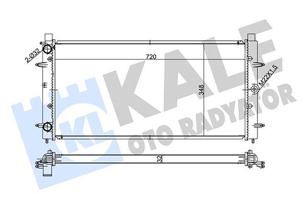 VOLKSWAGEN T4 91-03 SU RADYATÖRÜ 701121253K KALE