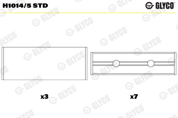 RENAULT MEGANE/ R9/R19 /SOLENZA/CLIO/MEGAN/SCENIC 78- ANA YATAK 6001543010 GLYCO