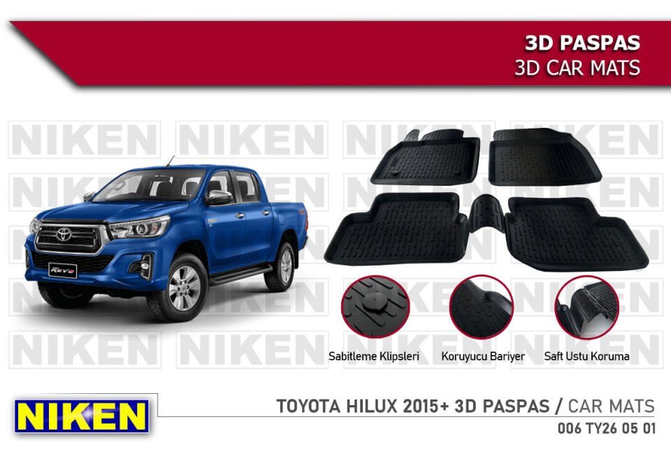 TOYOTA HILUX 2015- 3D PASPAS