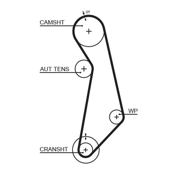 VOLKSWAGEN GOLF4-GOLF5-BORA-JETTA-A3-TOLEDO 97-10 TRIGER KAYISI 06A109119C GATES