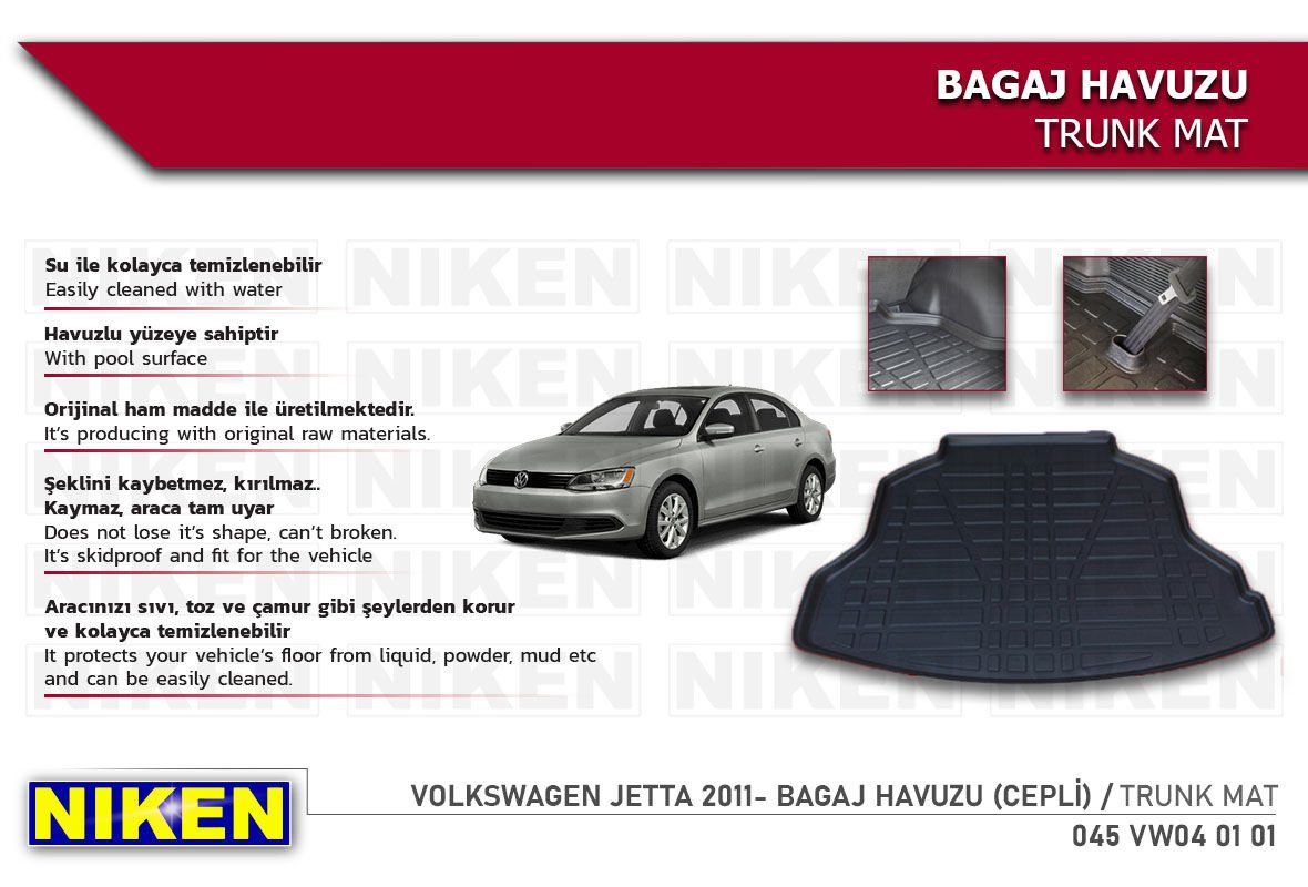VW JETTA 2011- BAGAJ HAVUZU (CEPLİ)
