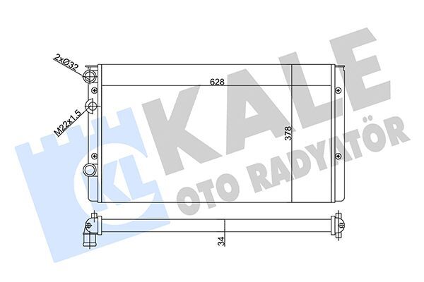 VOLKSWAGEN POLO-CORDOBA-FABIA 94-99 SU RADYATÖRÜ 1H0121253BE KALE