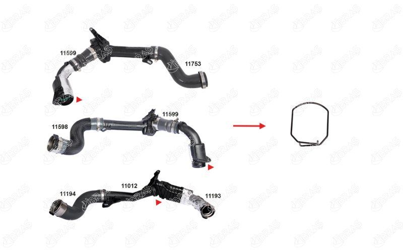RENAULT FLUENCE/MEGANE III/SCENIC III/KANGOO III 07- TURBO HORTUM TUTUCU YAY 7701071997 IBRAS