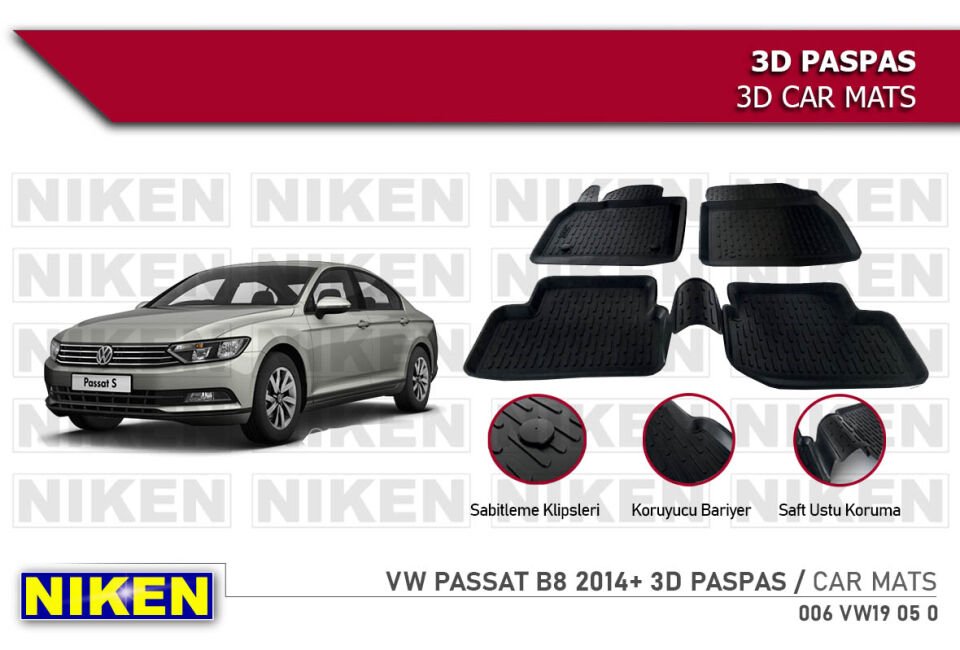 VW PASSAT B8 2014- 3D PASPAS