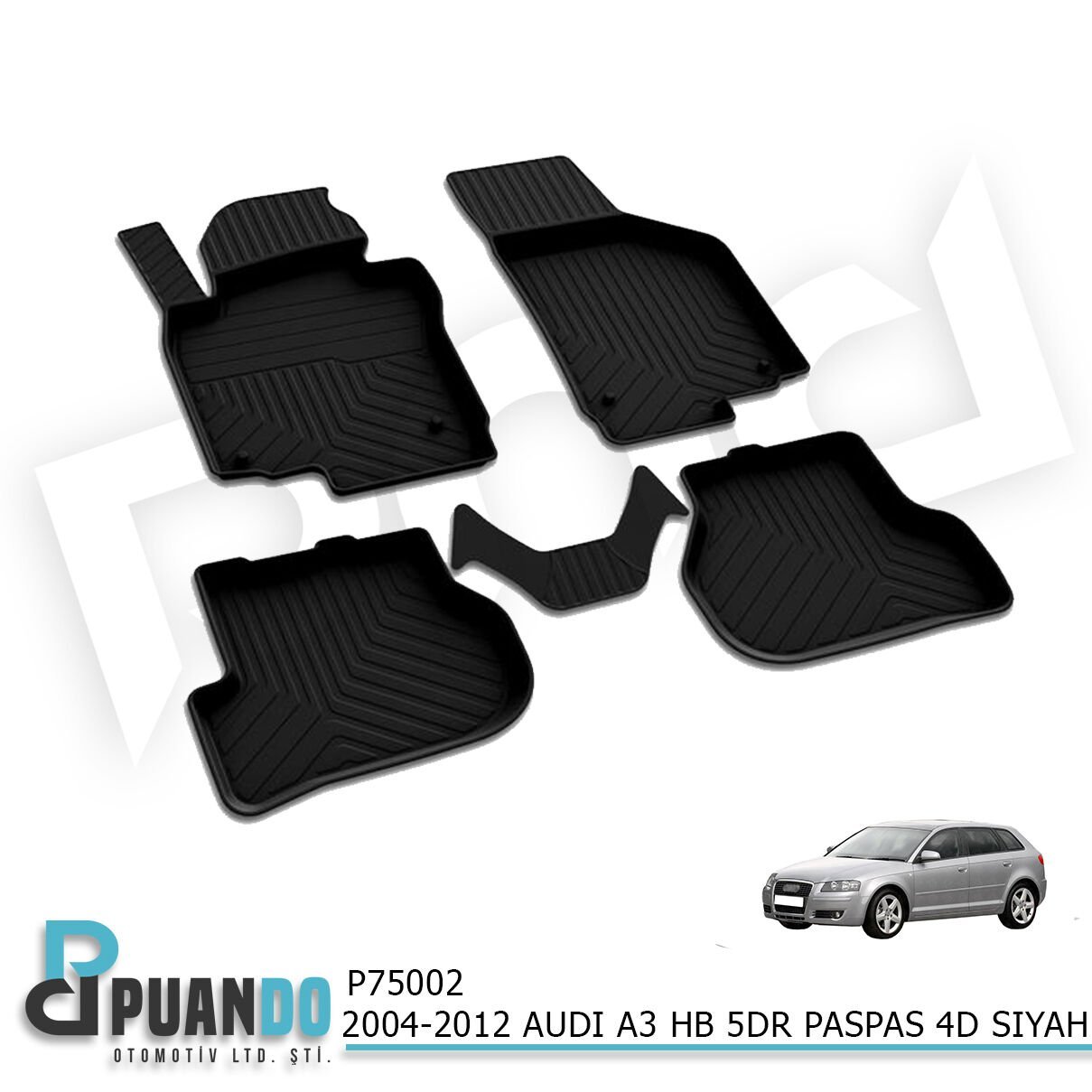 2004-2012 AUDI A3 HB 5KP PASPAS 4D SIYAH