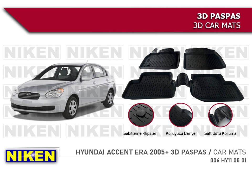 HYUNDAI ACCENT ERA 2005- 3D PASPAS