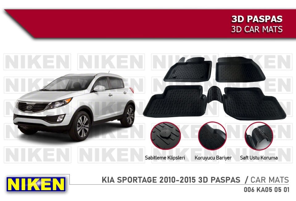 KIA SPORTAGE 2010-2015 3D PASPAS