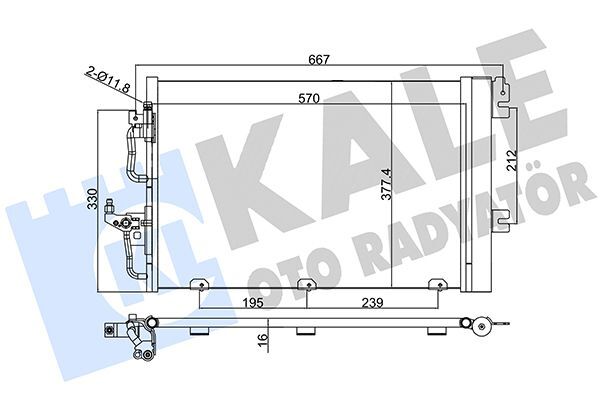 OPEL ASTRA H ZAFIRA B 04- KLIMA RADYATÖRÜ 1850096 KALE