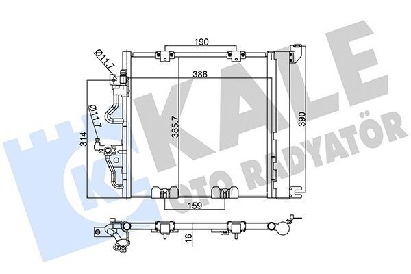 OPEL ASTRA H ZAFIRA B 06- KLIMA RADYATÖRÜ 1850099 KALE