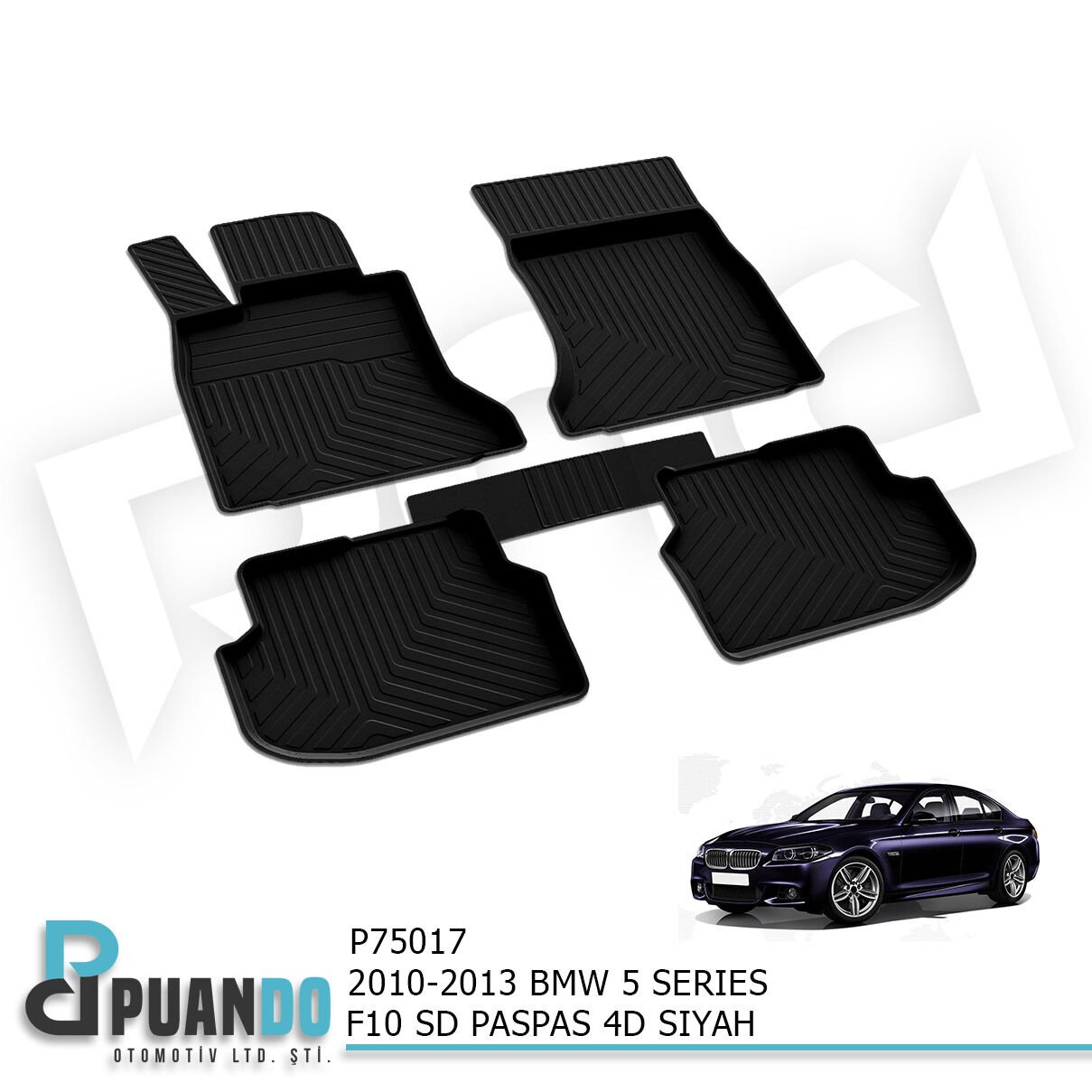 2010-2013 BMW 5 SERIES F10 SD PASPAS 4D SIYAH